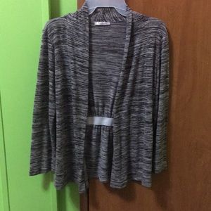 Brown and white cardigan